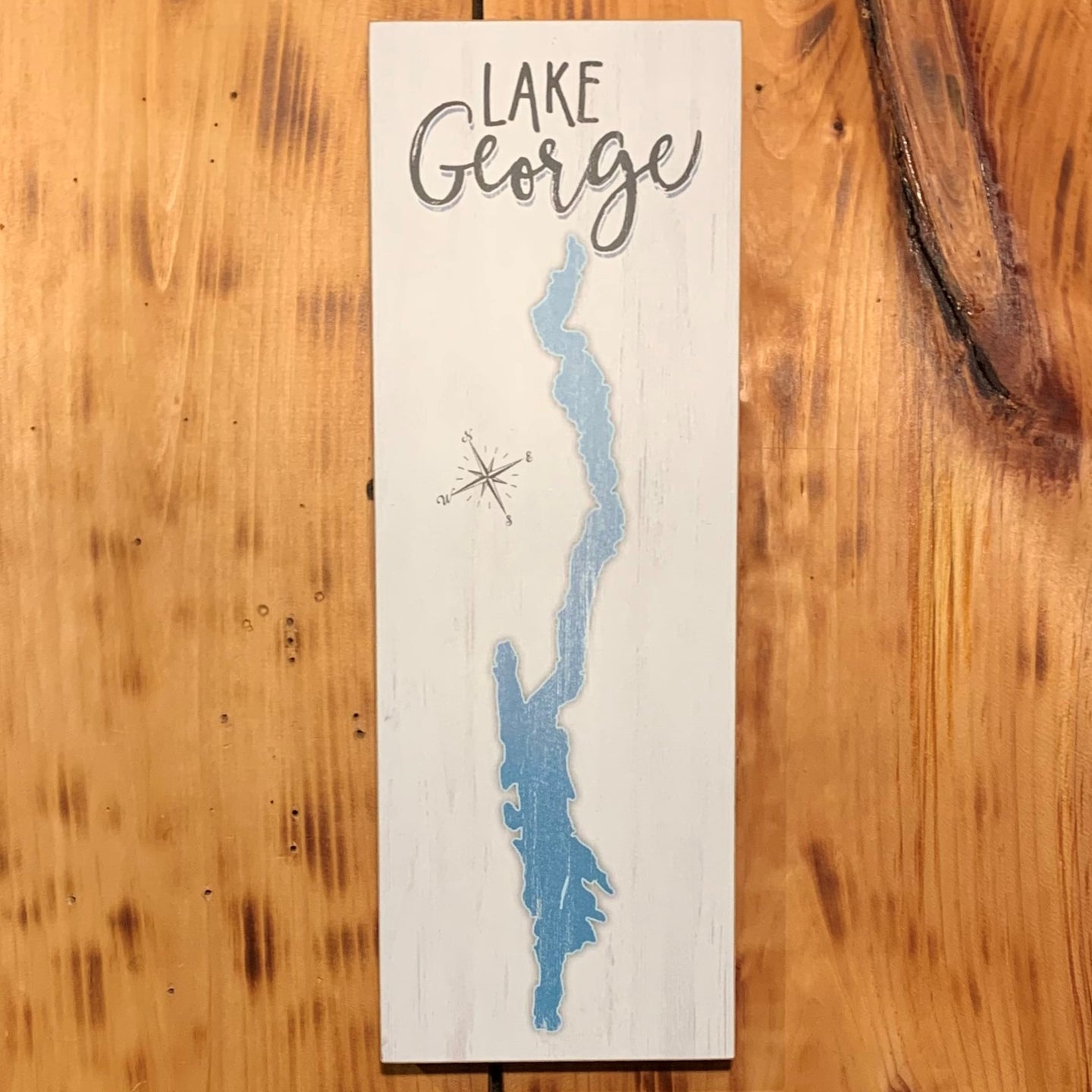 Lake George Map Box Sign