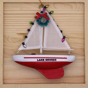 Lake George Sailboat Ornament