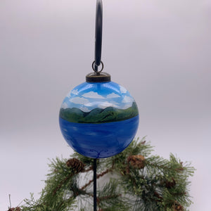 Lake George Painted Glass Ornament