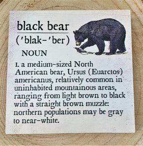 Black Bear Definition Sign