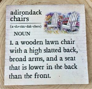 Adirondack Chairs Definition Sign