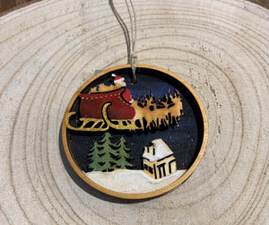 Hand Painted Wood Ornament.