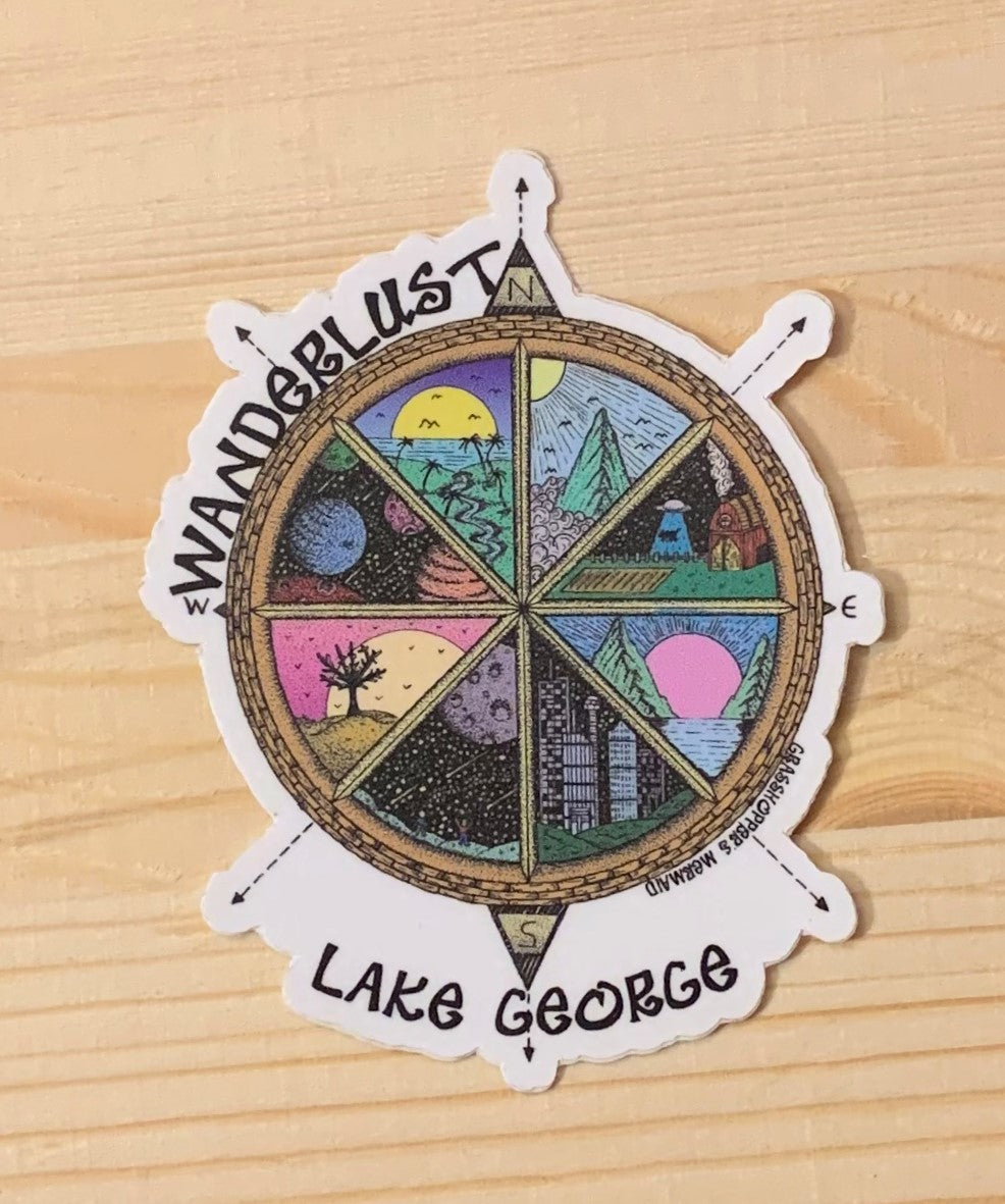 Lake George Hand Drawn Sticker