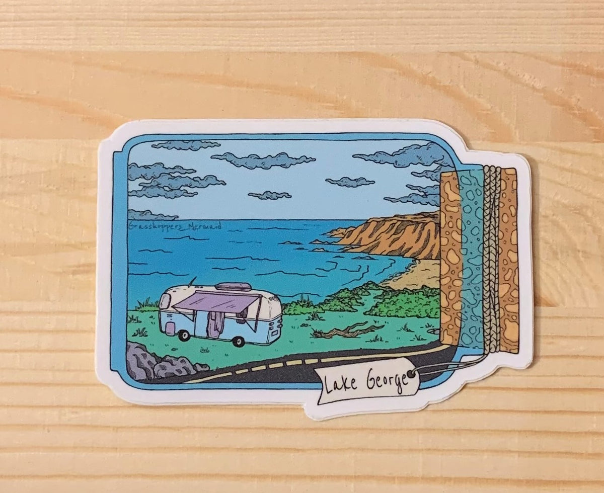 Lake George Hand Drawn Sticker – The Indian Tepee