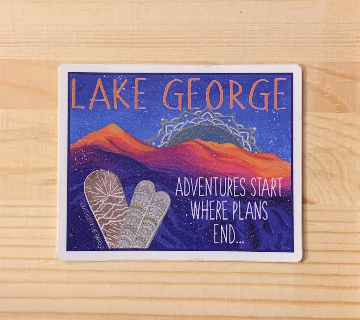 Lake George Hand Drawn Sticker β The Indian Tepee