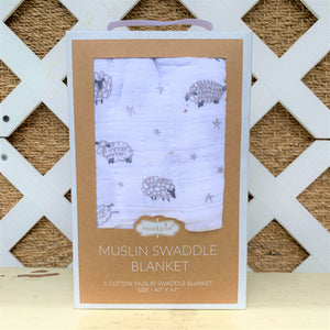 Sheep Muslin Swaddle Blanket