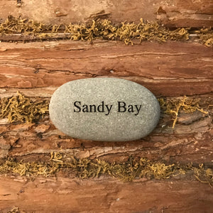 Sandy Bay Etched River Stone