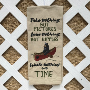 Take Nothing Embroidered Hand Towel